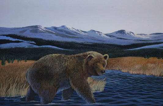 Black Bear "King of the Mountain" Art Print DougWalpusArtStudio