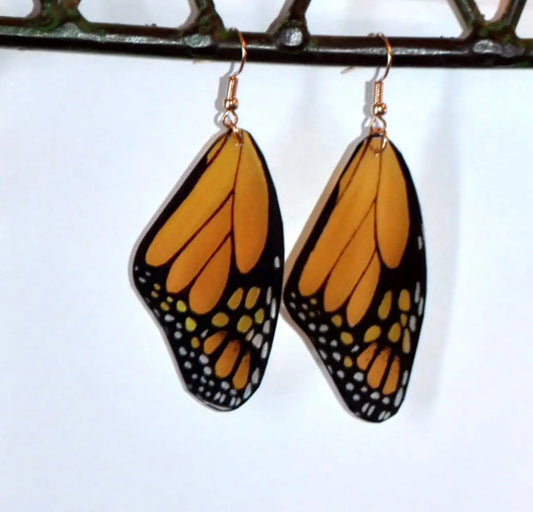 Butterfly monarch earrings DougWalpusArtStudio