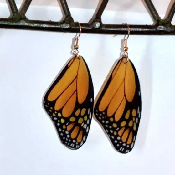 Butterfly monarch earrings DougWalpusArtStudio
