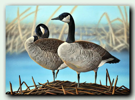 Original Geese Bird Painting DougWalpusArtStudio